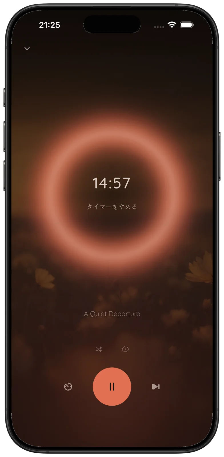 Sleep timer screen